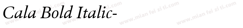 Cala Bold Italic字体转换